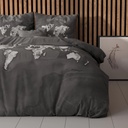 [14020110] POSTELJINA PERKAL MARBLE WORLD ANTHRACITE (140X200)