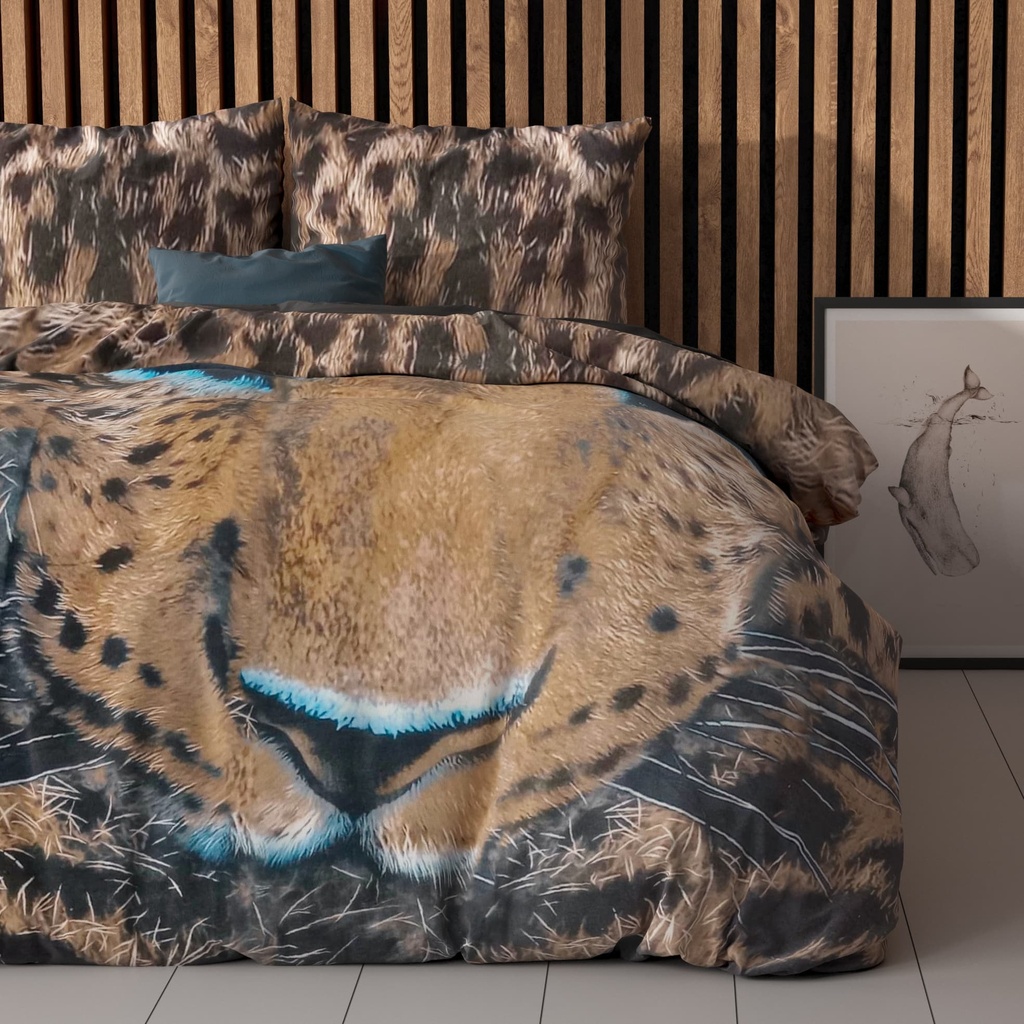 [14017451] POSTELJINA PERKAL CHEETAH TAUPE (140X200)