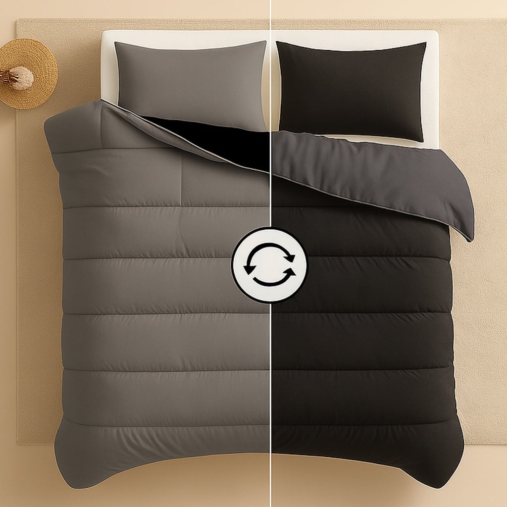[17019805] LAZYBED ALL IN ONE BLACK-GREY (140X200)