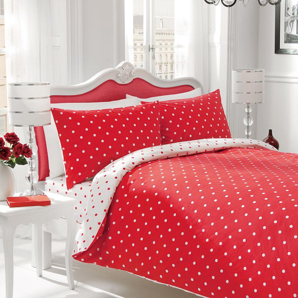 [P-2518305] POSTELJINA POLKA CRVENA (140X200)