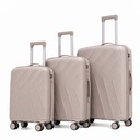 Beige Hardside Luggage Trio