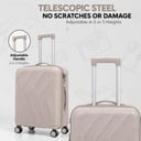 Telescopic Steel Luggage in Beige