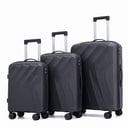 Graphite Gray Ribbed Luggage Set