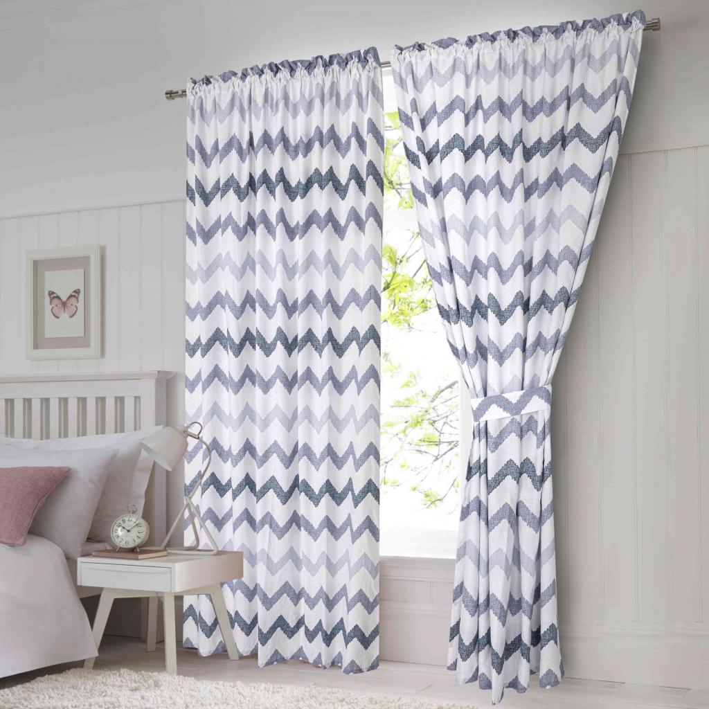 SET OD 2 ZAVJESE ZIGZAG DENIM