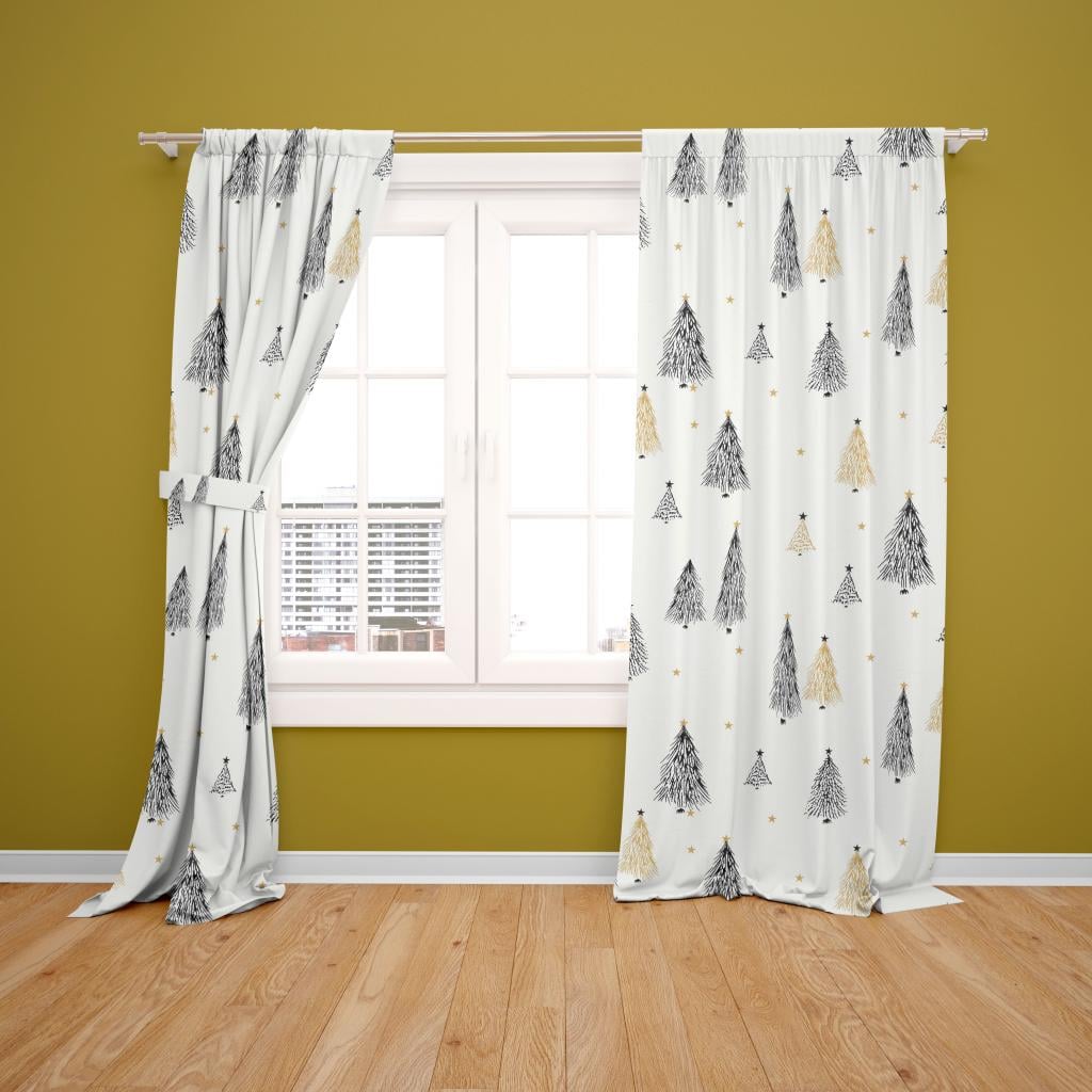 SET OD 2 ZAVJESE XMAS GOLD TREE
