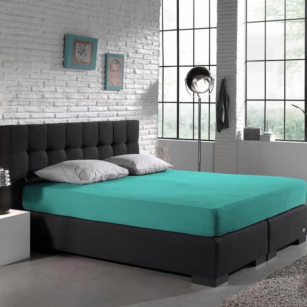 PLAHTA S GUMICOM JERSEY DVOSTRUKO TKANJE TURQUOISE