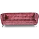 SOFA COMFORT BUTTON VINTAGE BORDEAUX 3 SEAT