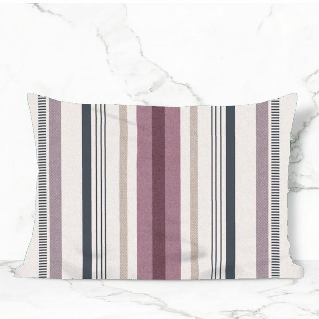 JASTUČNICA FLANEL STRIPE BORDEAUX