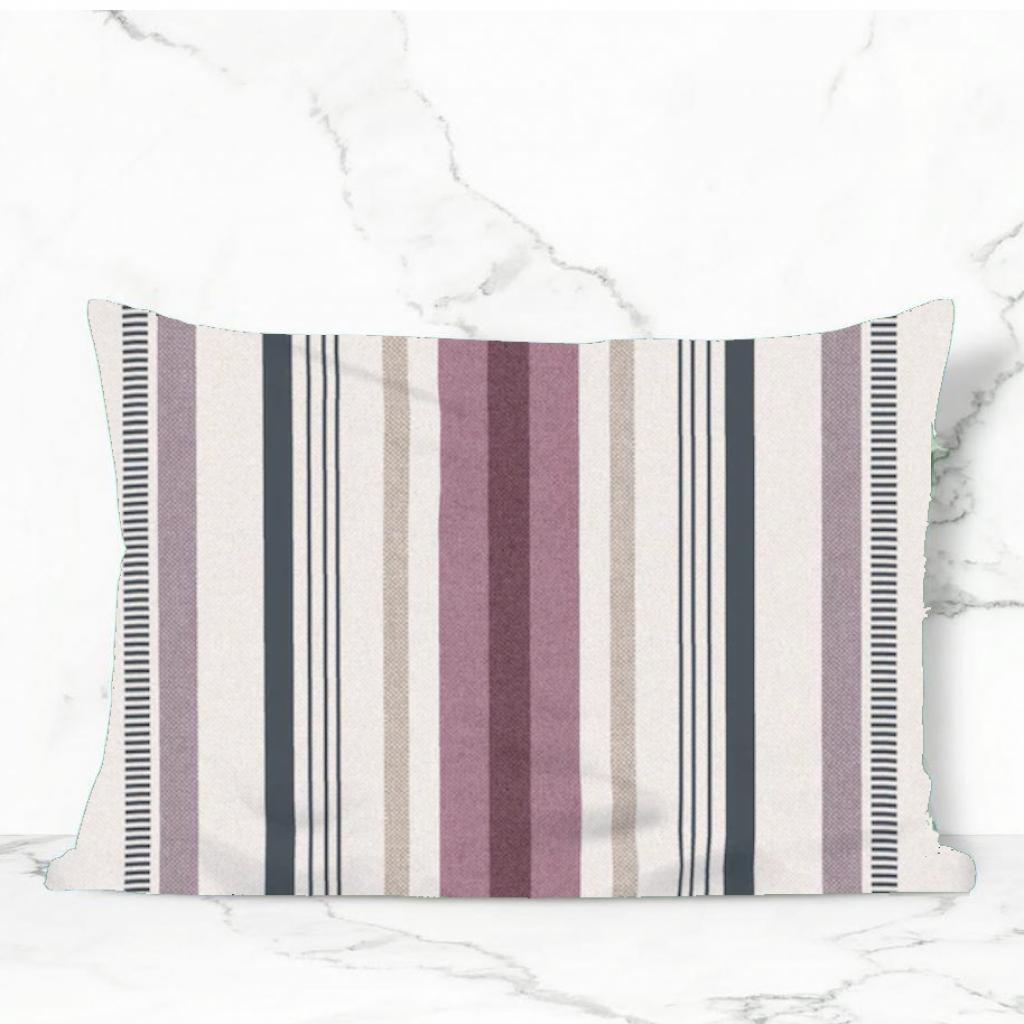 JASTUČNICA FLANEL STRIPE BORDEAUX