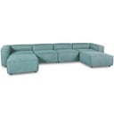 SOFA MODULAR GREEN 4 SEAT SA 2 OTTOMANA