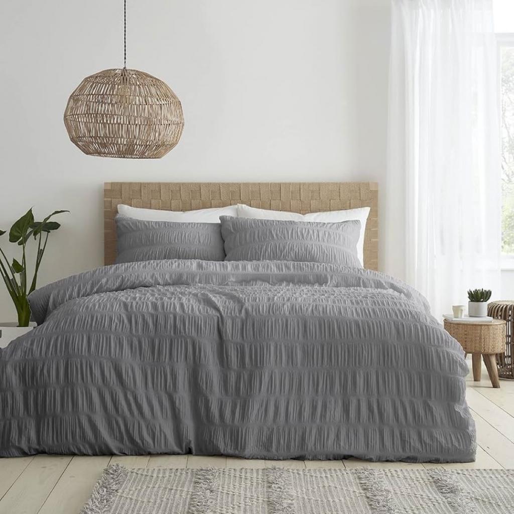 POSTELJINA SEERSUCKER GREY
