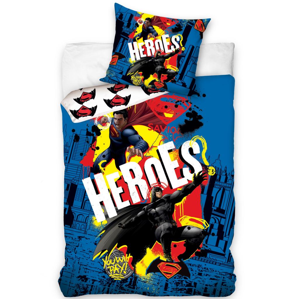 POSTELJINA BATMAN V SUPERMAN HEROES