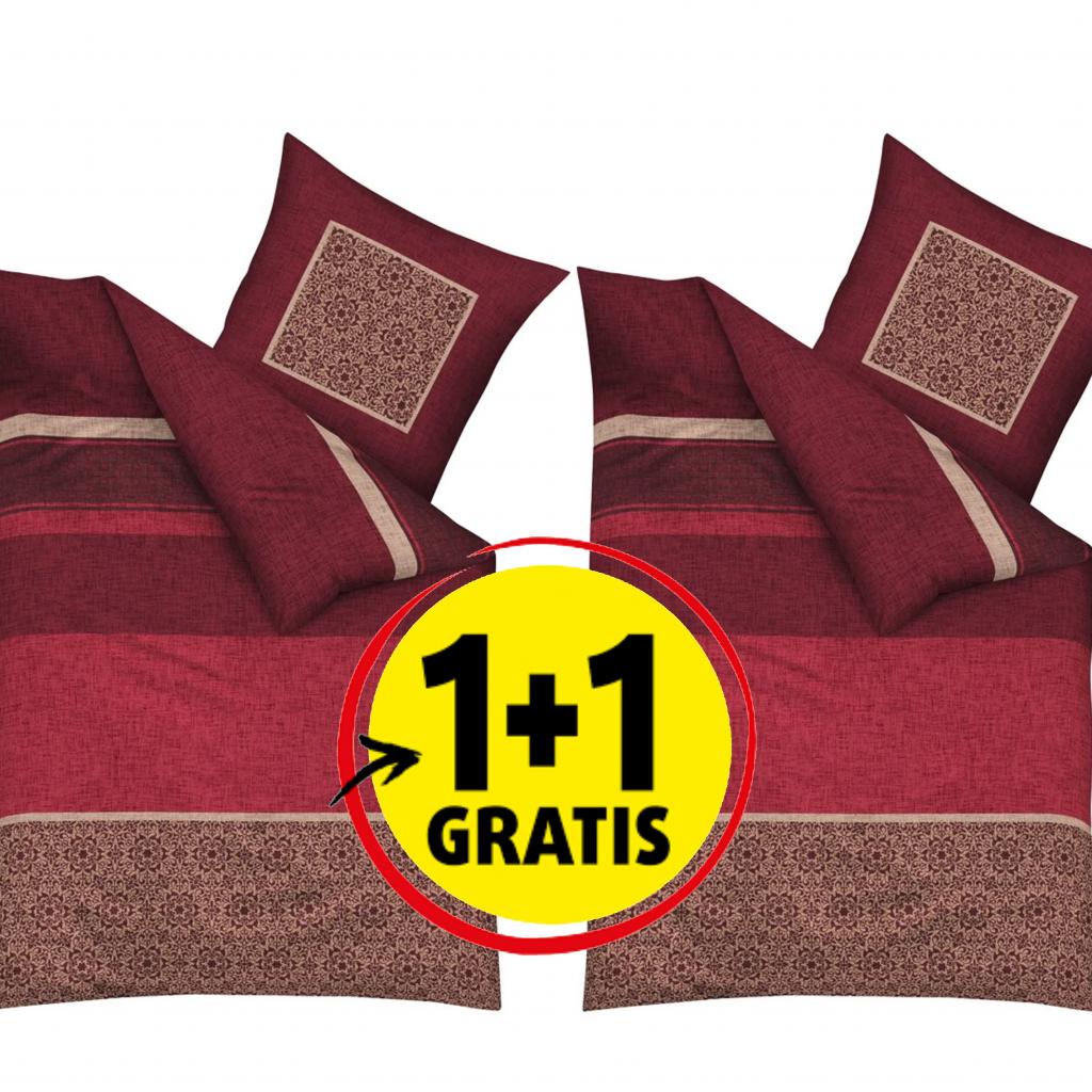 DVIJE POSTELJINE FLANEL BORDEAUX