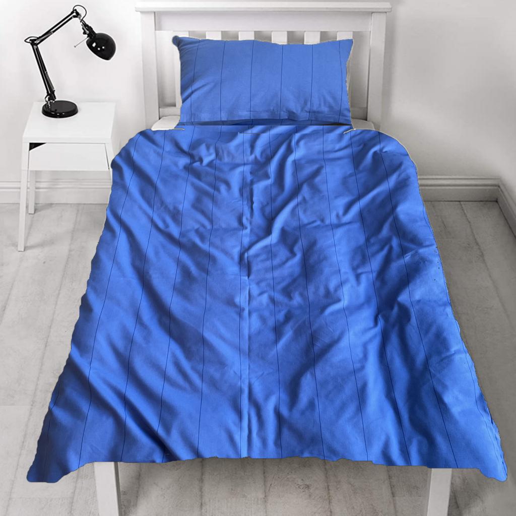 POSTELJINA FLANEL PLAVA PRUGE