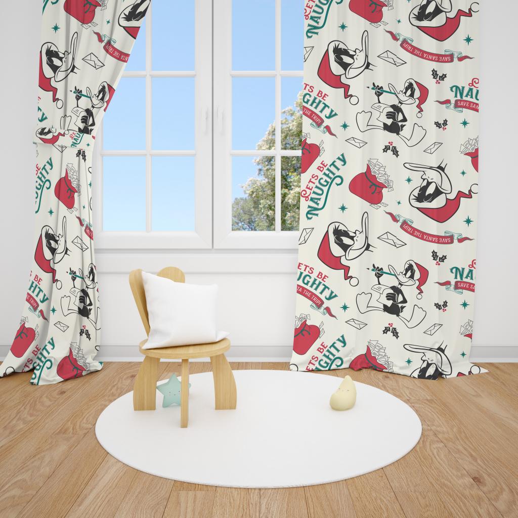 SET OD 2 ZAVJESE LOONEY TUNES XMAS