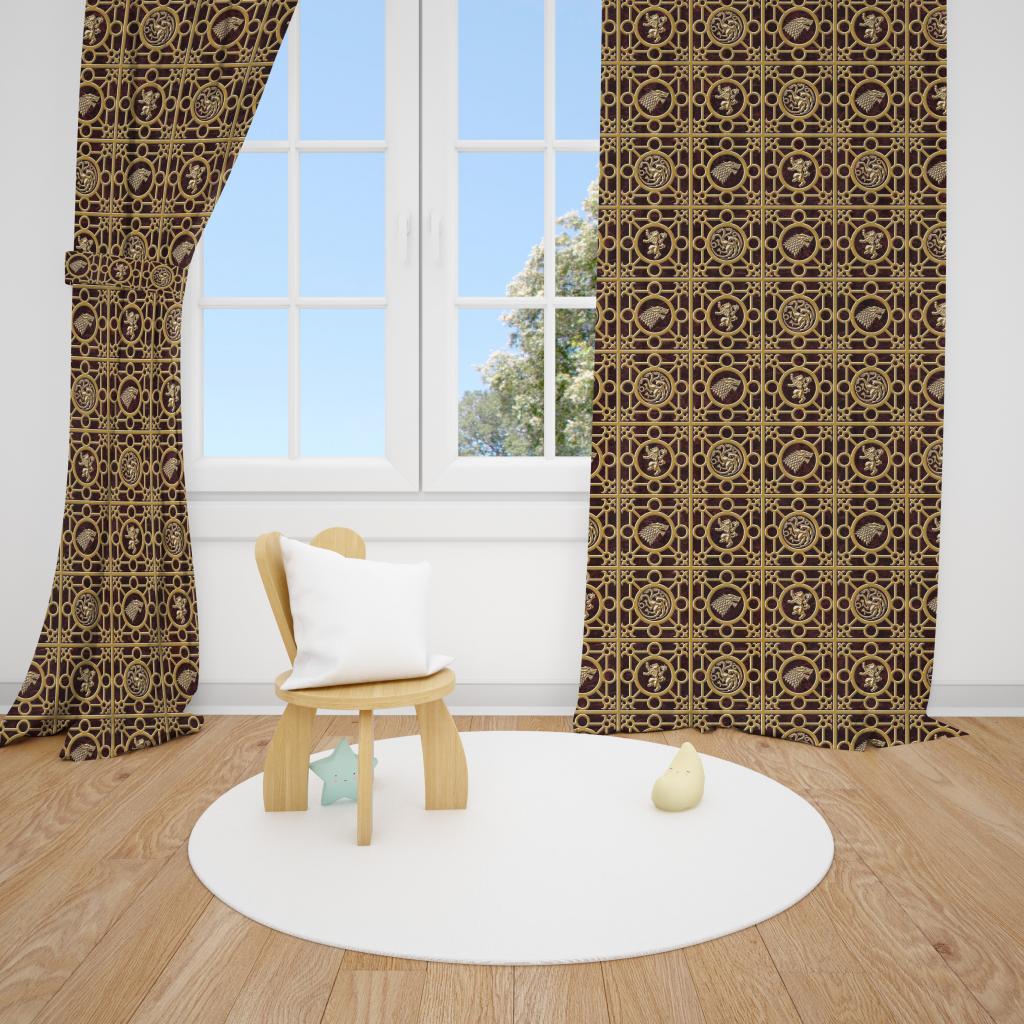 SET OD 2 ZAVJESE GAME OF THRONES CROWN
