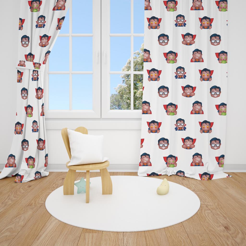SET OD 2 ZAVJESE SUPERMAN EMOJI