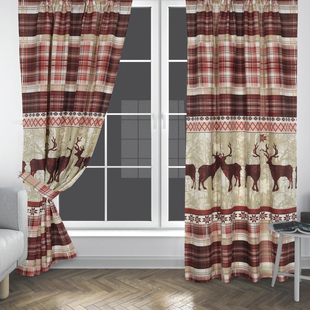 SET OD 2 ZAVJESE XMAS SOB BORDO
