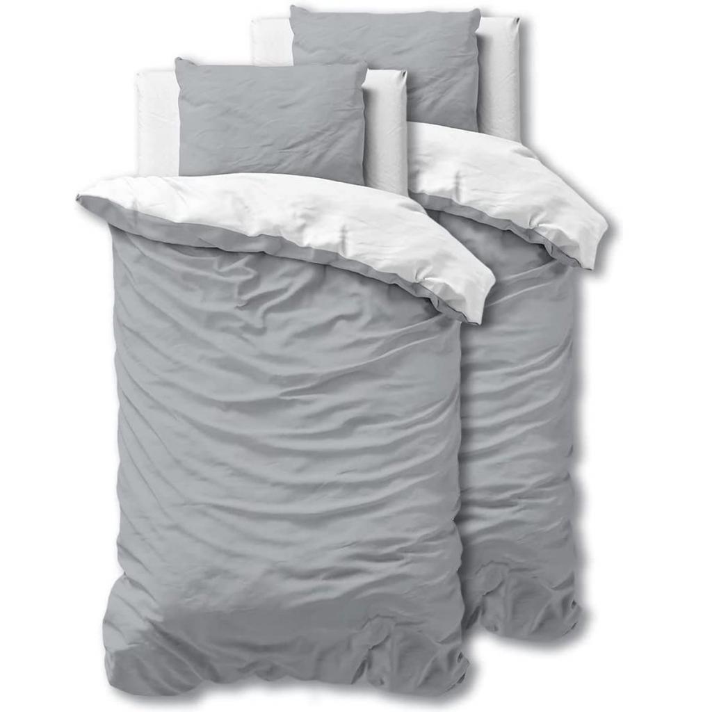 DVIJE POSTELJINE TWO TONE GREY/WHITE