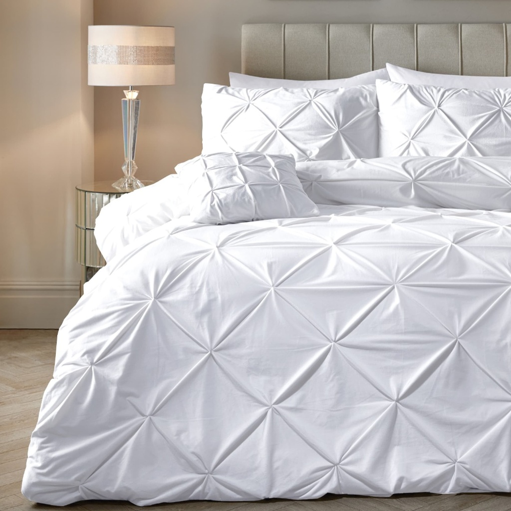 POSTELJINA VELVET PINTUCK WHITE 