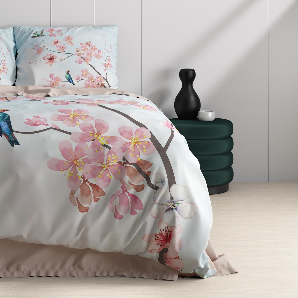 POSTELJINA SATEN WILD LAYLA SKY BLUE 