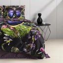 POSTELJINA SATEN WILD MOSANI TURQUOISE 
