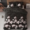 POSTELJINA ELEGANCE DARK FLOWER BLACK 