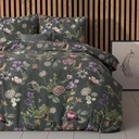POSTELJINA ELEGANCE TRIPPLE FLOWER GREEN 