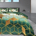 POSTELJINA SATEN FOREST SCEPTIC GREEN 