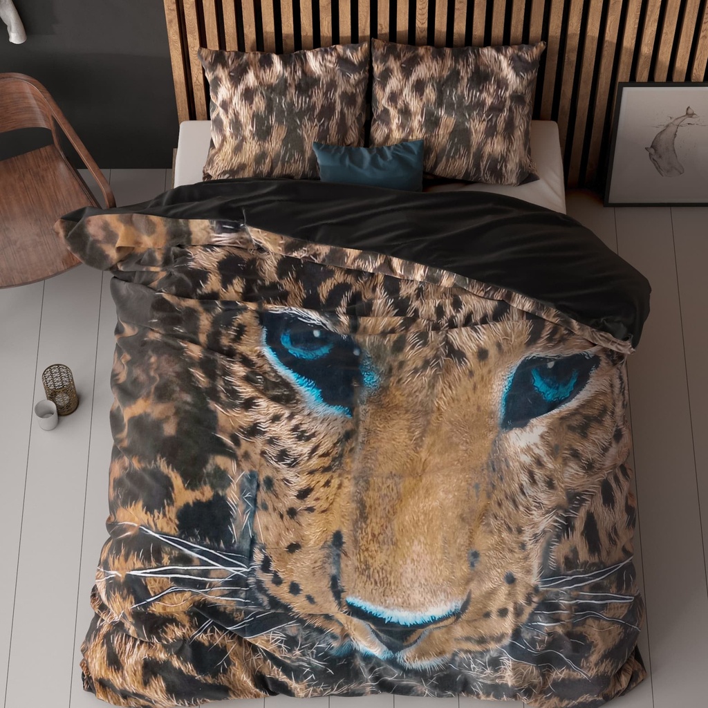 POSTELJINA PERKAL CHEETAH TAUPE