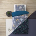 POSTELJINA GLOW IN THE DARK NIGHT OWL BLUE 