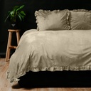 POSTELJINA VELVET RUFFLES COFFEE 