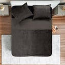 POSTELJINA VELVET PIPING TAUPE 