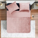 POSTELJINA VELVET PIPING PINK 