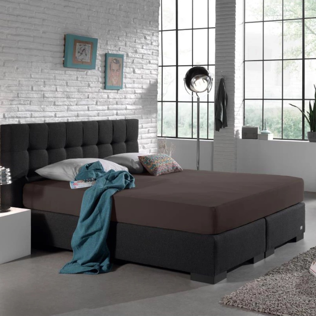 PLAHTA S GUMICOM JERSEY DVOSTRUKO TKANJE DEEP TAUPE 