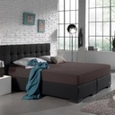 PLAHTA S GUMICOM JERSEY DVOSTRUKO TKANJE DEEP TAUPE 
