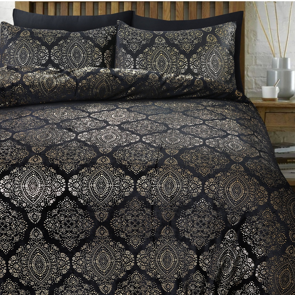 POSTELJINA GLAMOUR TEDDY ART BLACK 