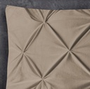 SET OD 2 JASTUČNICE VELVET PINTUCK TAUPE  