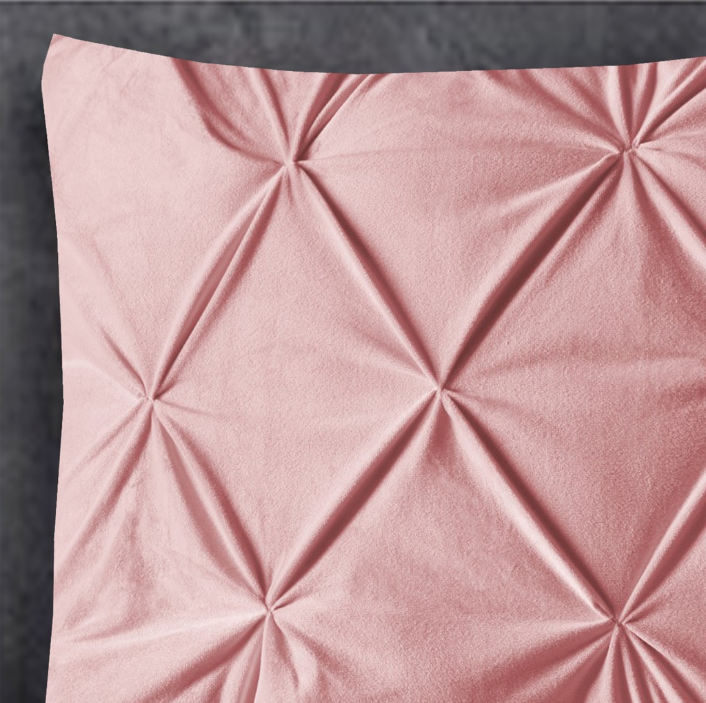 SET OD 2 JASTUČNICE VELVET PINTUCK PINK 