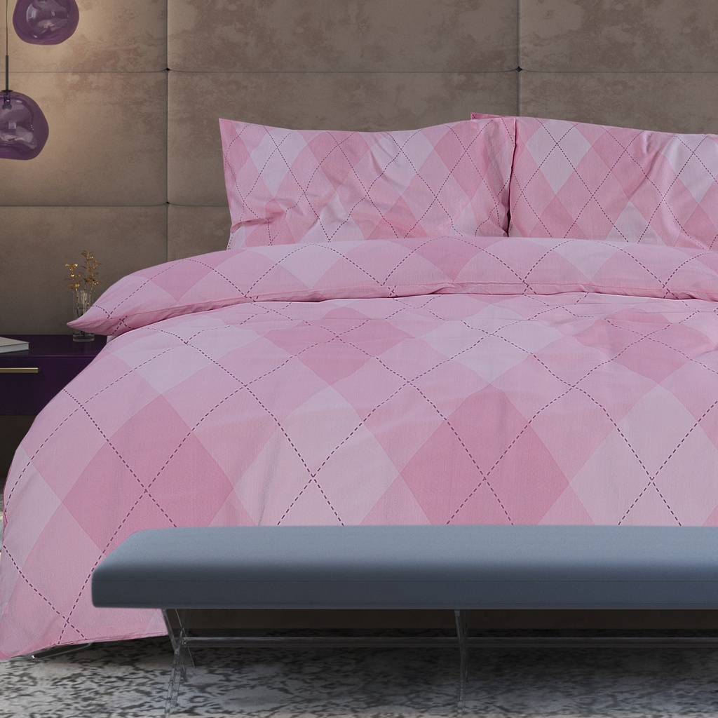 POSTELJINA RHOMBUS PINK