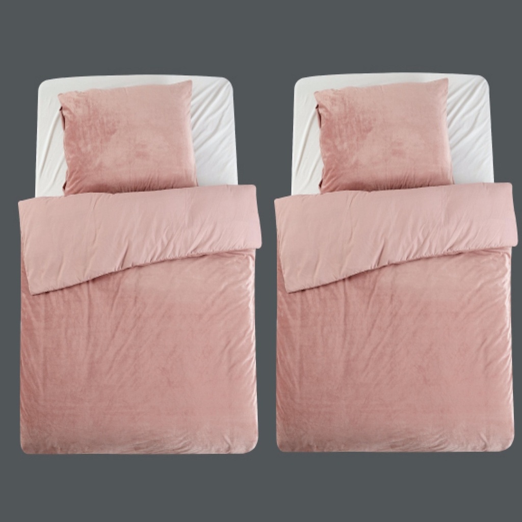 2 POSTELJINE 140X200 VELVET PINK