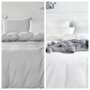 2 POSTELJINE 200X200 MICRO WHITE & GREY