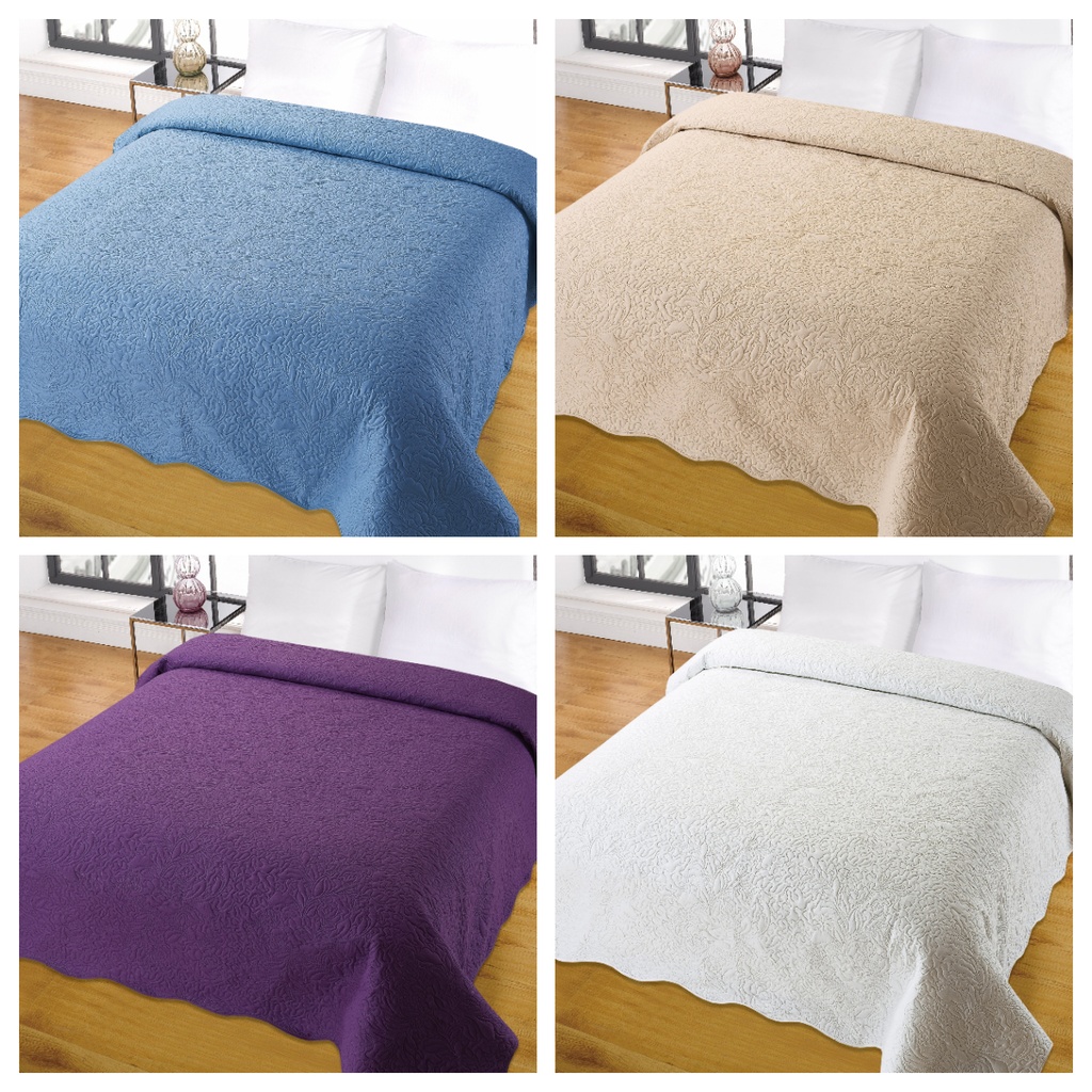 4 PREKRIVAČA 240X220 ELEGANCE LILAC,BEIGE,WHITE & LIGHT BLUE