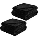2 DEKE 150X200 CM FAUX FUR BLACK