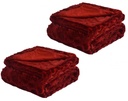 2 DEKE 150X200 CM FAUX FUR BORDEAUX