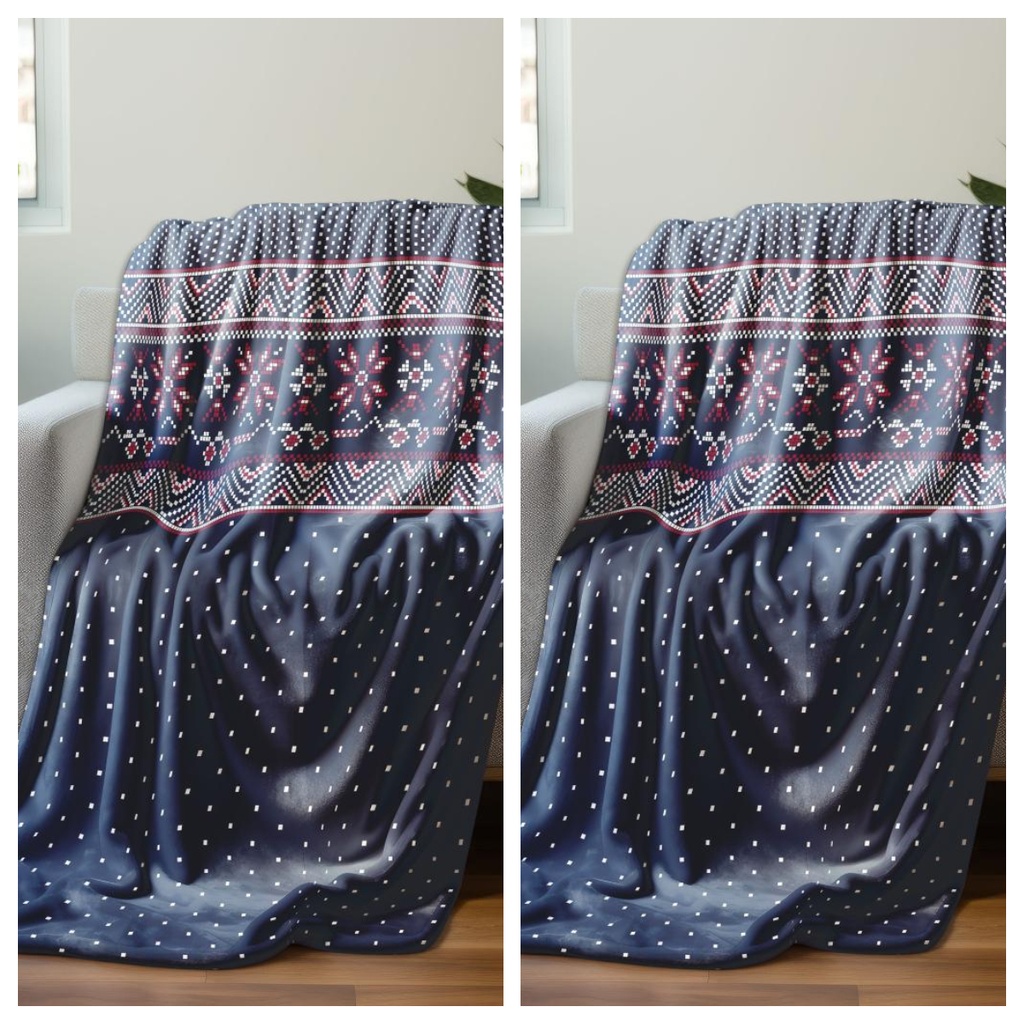 2 DEKE 150X200 CM BLUE XMAS