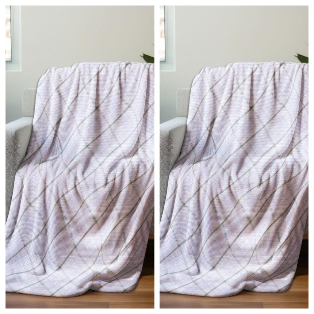 2 DEKE 150X200 CM PURPLE ROMB STRIPES