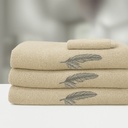 RUČNIK EMBROIDERY FEATHERS BEIGE