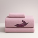 RUČNIK EMBROIDERY FEATHERS PINK