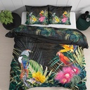POSTELJINA SATEN DARK FOREST BLACK 
